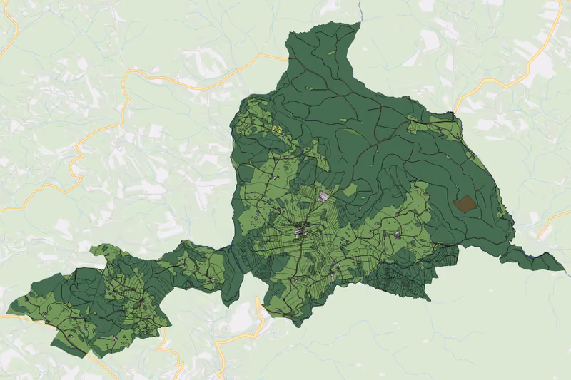 Kartenvorschau des Bodenverbrauchs der KG Haid