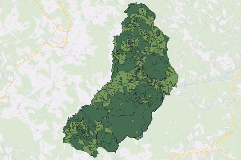 Kartenvorschau des Bodenverbrauchs der KG Hofstetten