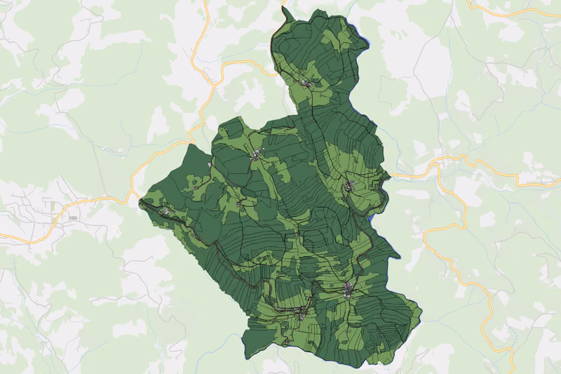 Kartenvorschau des Bodenverbrauchs der KG Maasch