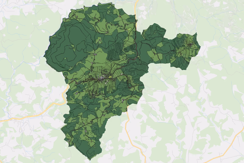 Kartenvorschau des Bodenverbrauchs der KG Mönchdorf