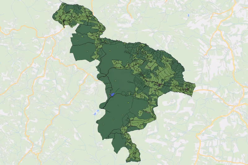 Kartenvorschau des Bodenverbrauchs der KG Neustift