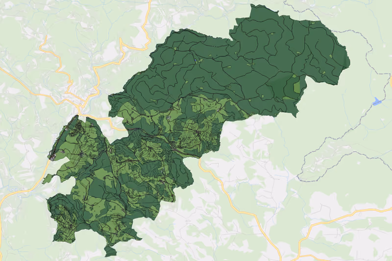 Kartenvorschau des Bodenverbrauchs der KG Paroxedt
