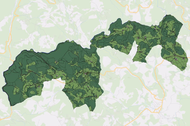 Kartenvorschau des Bodenverbrauchs der KG Prandegg