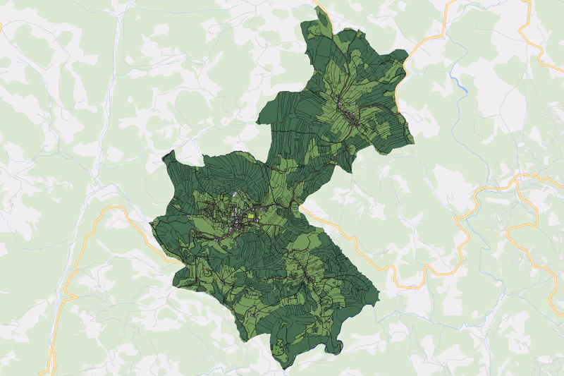 Kartenvorschau des Bodenverbrauchs der KG St. Leonhard