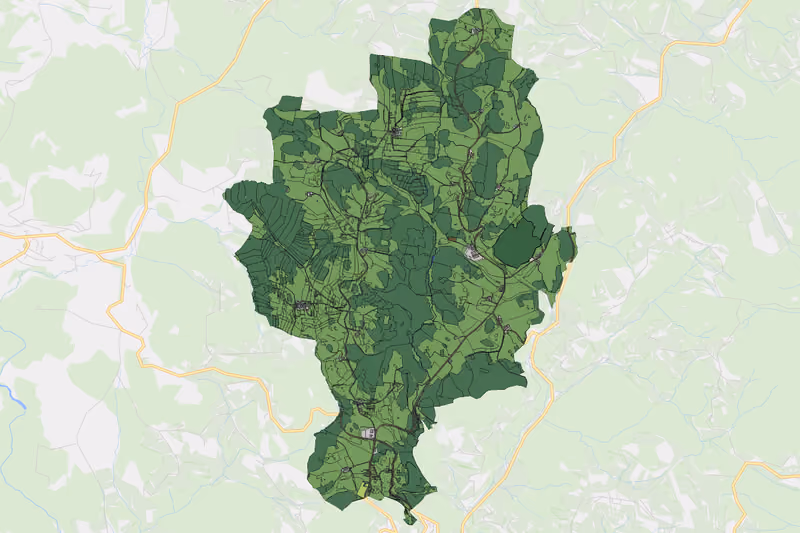 Kartenvorschau des Bodenverbrauchs der KG Silberberg