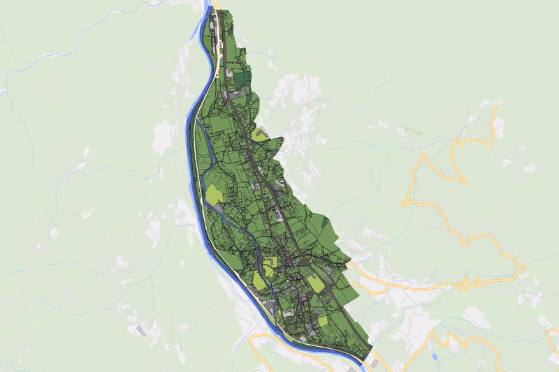 Kartenvorschau des Bodenverbrauchs der KG Goisern
