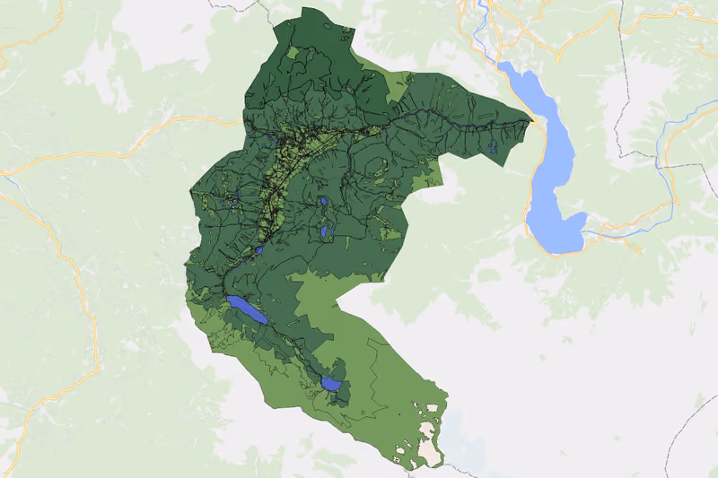 Kartenvorschau des Bodenverbrauchs der KG Gosau