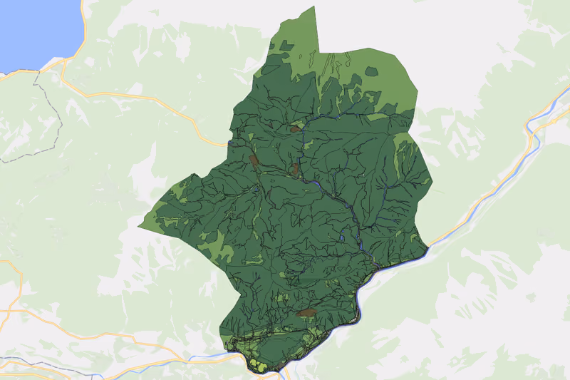 Kartenvorschau des Bodenverbrauchs der KG Jainzen