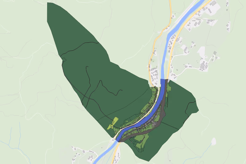 Kartenvorschau des Bodenverbrauchs der KG Lauffen