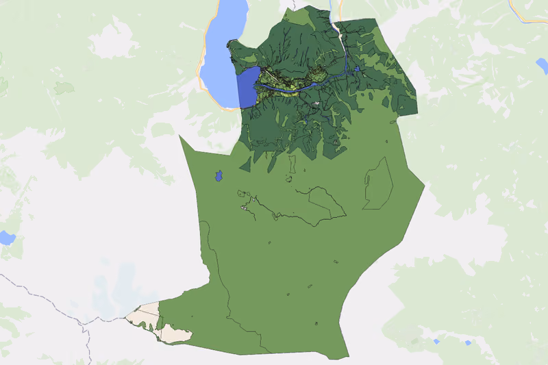 Kartenvorschau des Bodenverbrauchs der KG Obertraun