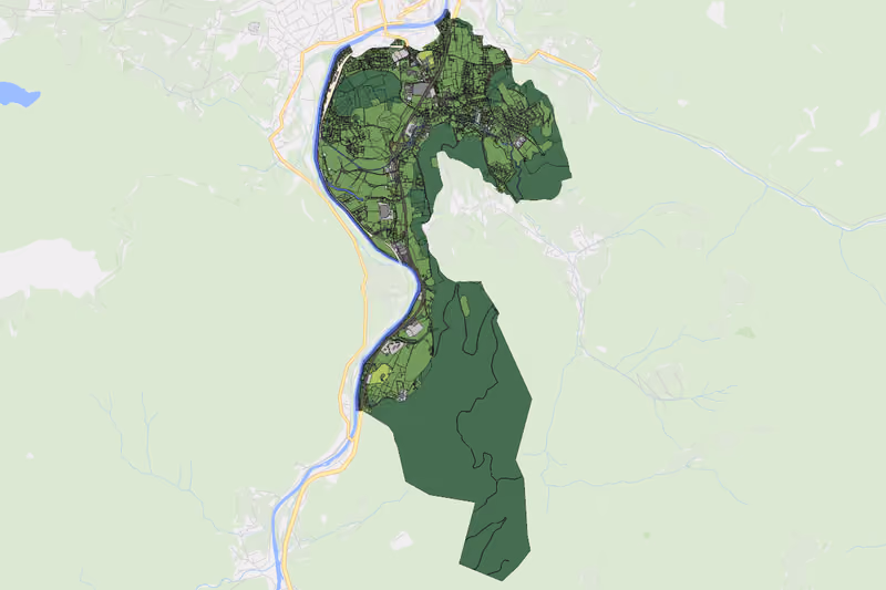 Kartenvorschau des Bodenverbrauchs der KG Reiterndorf