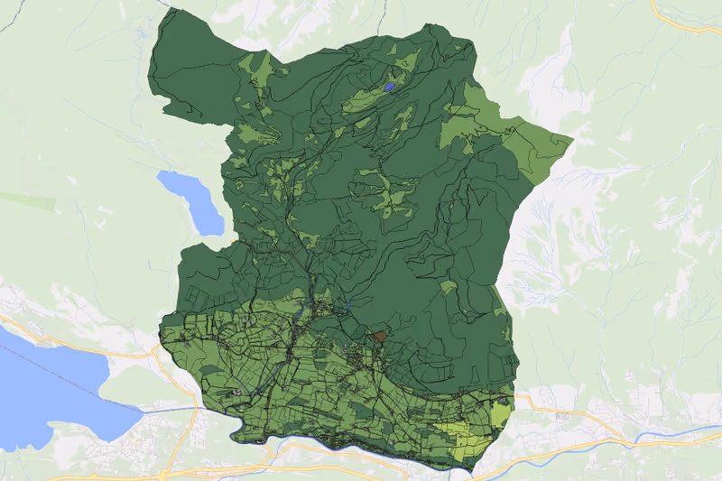 Kartenvorschau des Bodenverbrauchs der KG Wolfgangthal