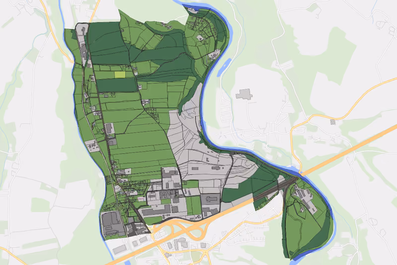Kartenvorschau des Bodenverbrauchs der KG Feldham