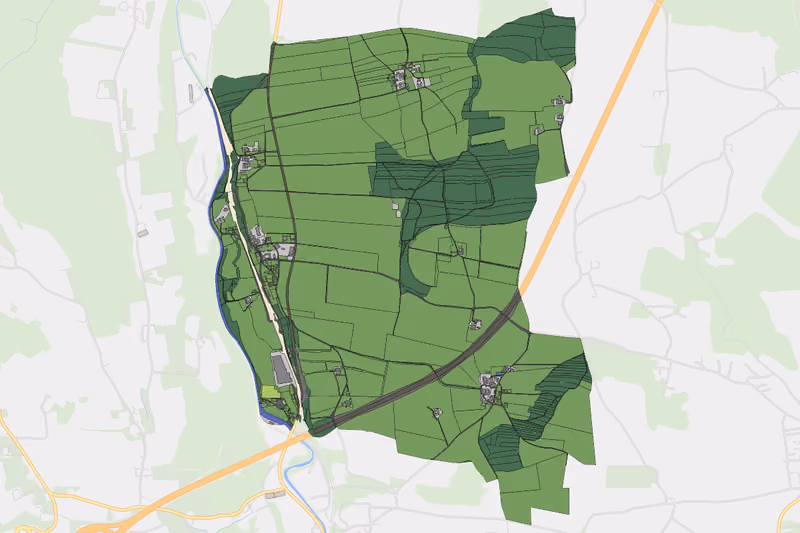 Kartenvorschau des Bodenverbrauchs der KG Hafendorf