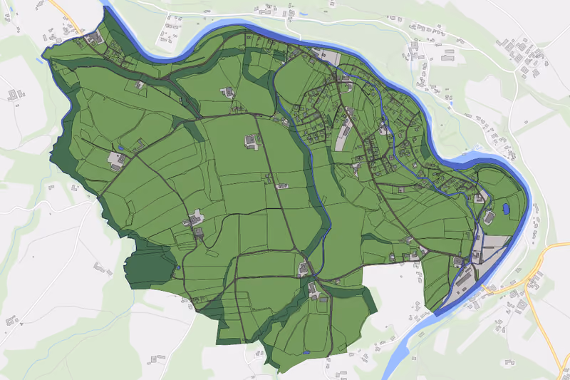 Kartenvorschau des Bodenverbrauchs der KG Lederau