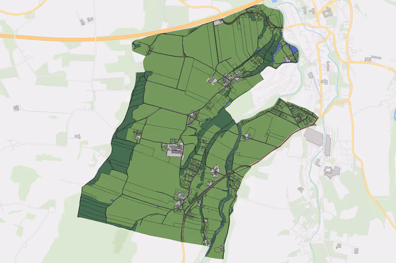 Kartenvorschau des Bodenverbrauchs der KG Messenbach