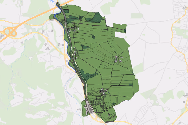 Kartenvorschau des Bodenverbrauchs der KG Rittham