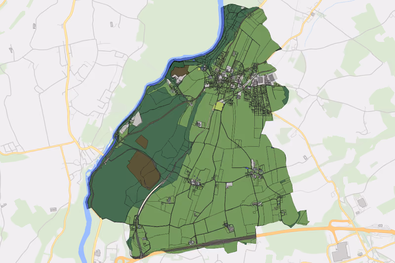 Kartenvorschau des Bodenverbrauchs der KG Roitham