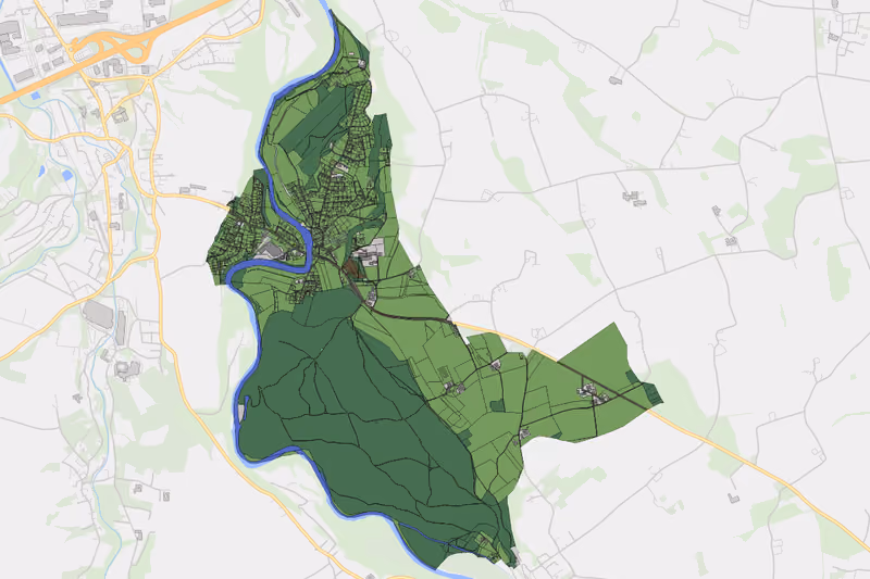 Kartenvorschau des Bodenverbrauchs der KG Theuerwang