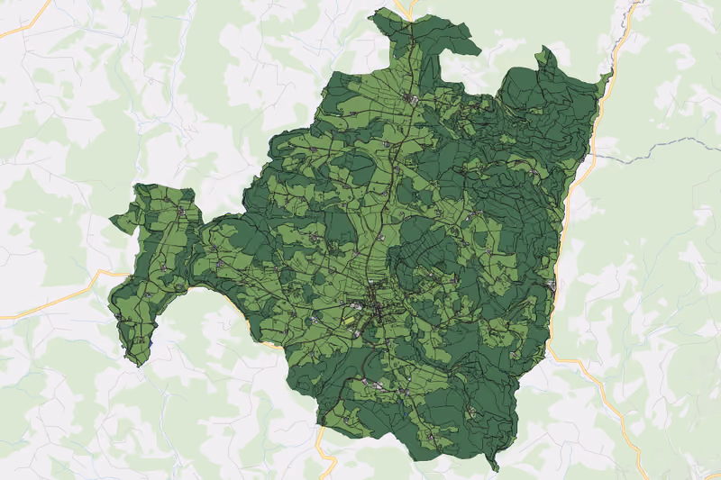 Kartenvorschau des Bodenverbrauchs der KG Dimbach