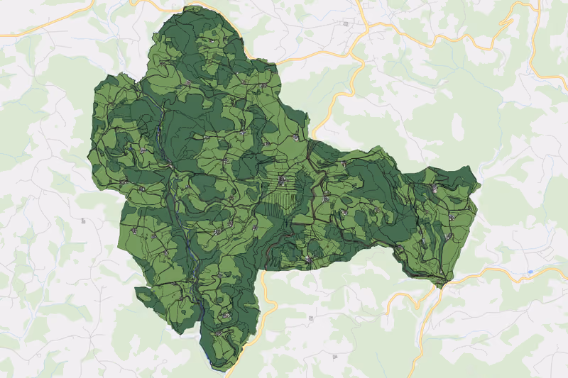 Kartenvorschau des Bodenverbrauchs der KG Gassen
