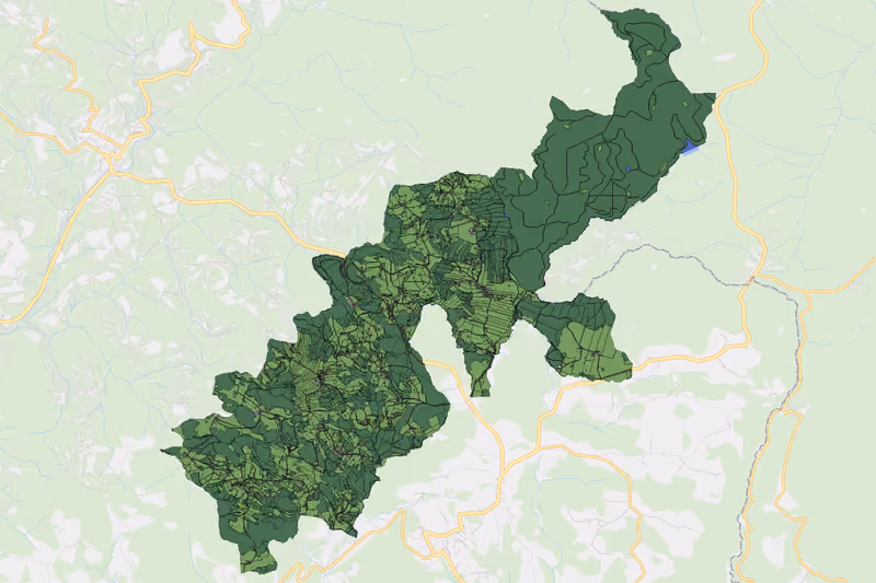 Kartenvorschau des Bodenverbrauchs der KG Henndorf