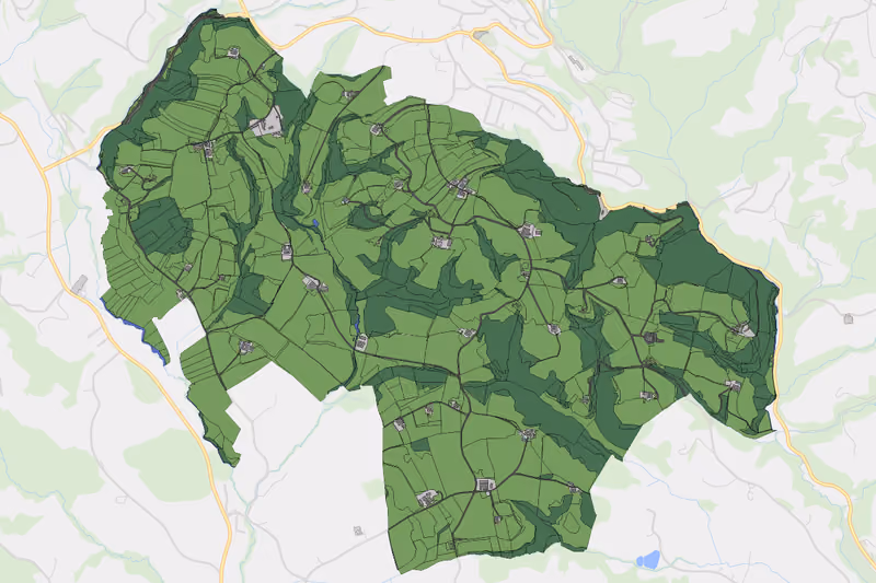 Kartenvorschau des Bodenverbrauchs der KG Kalmberg