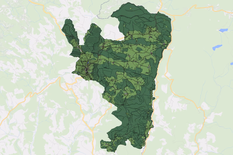 Kartenvorschau des Bodenverbrauchs der KG Linden