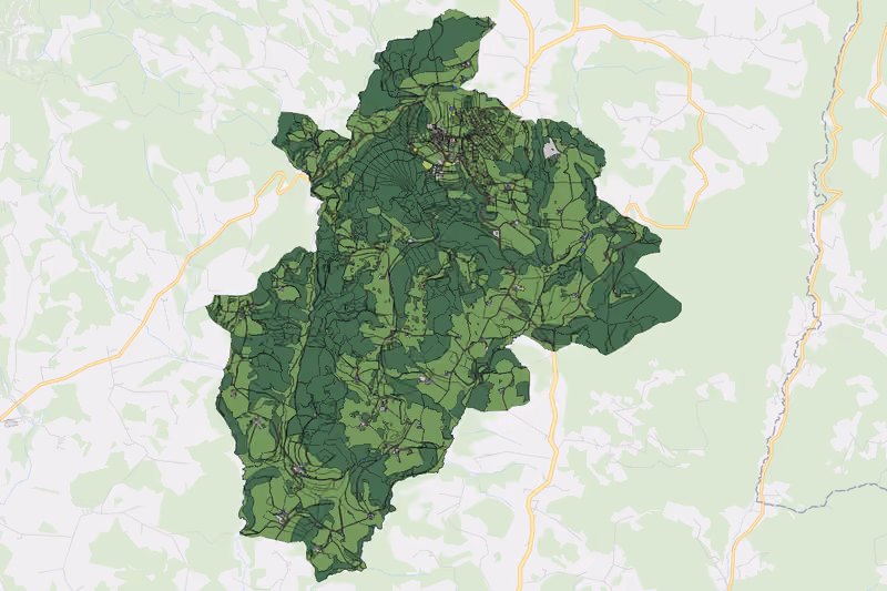 Kartenvorschau des Bodenverbrauchs der KG St. Georgen am Walde