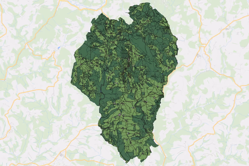Kartenvorschau des Bodenverbrauchs der KG St. Thomas am Blasenstein