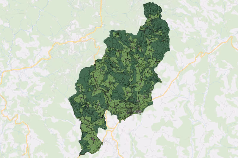 Kartenvorschau des Bodenverbrauchs der KG Wetzelsberg