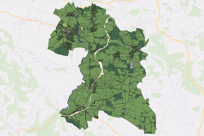 Kartenvorschau des Bodenverbrauchs der KG Bodendorf