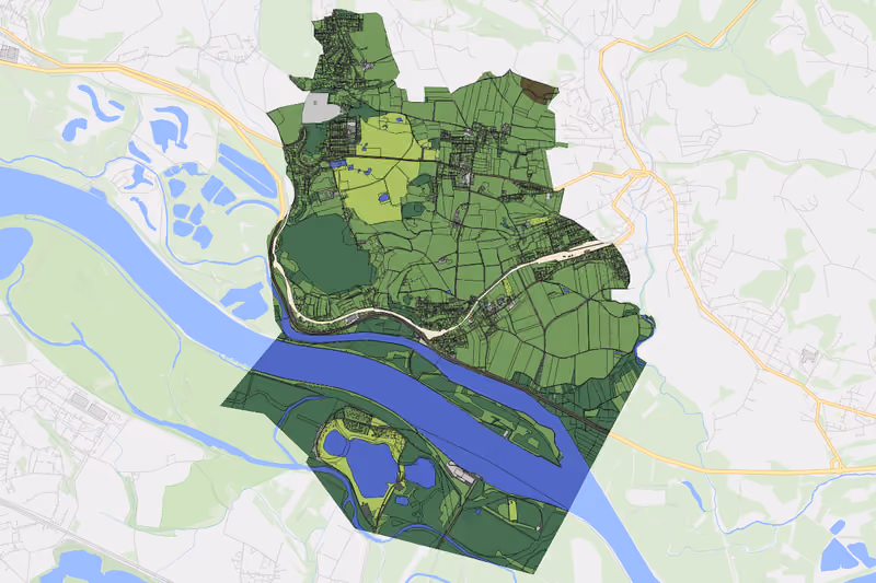Kartenvorschau des Bodenverbrauchs der KG Luftenberg
