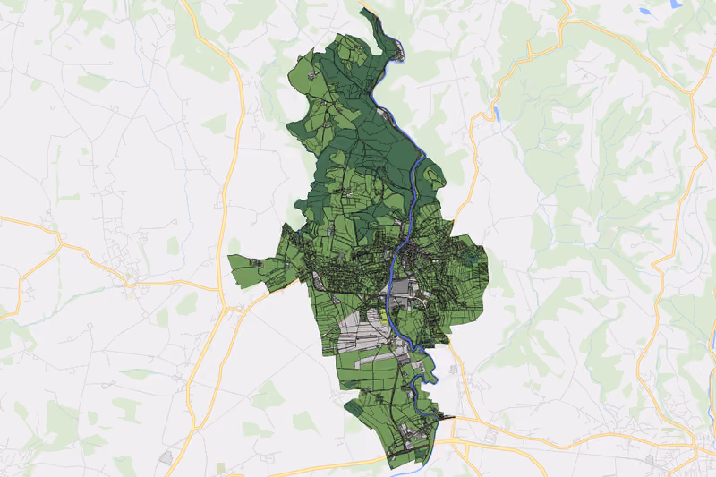 Kartenvorschau des Bodenverbrauchs der KG Schwertberg