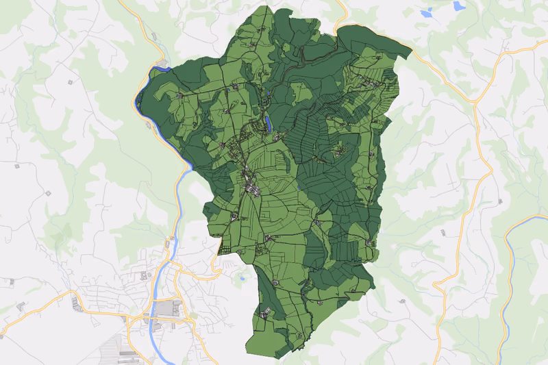 Kartenvorschau des Bodenverbrauchs der KG Windegg