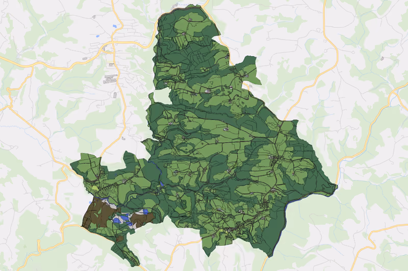 Kartenvorschau des Bodenverbrauchs der KG Allerheiligen