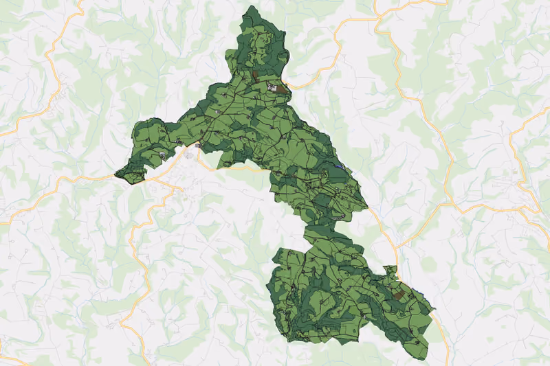 Kartenvorschau des Bodenverbrauchs der KG Innernstein