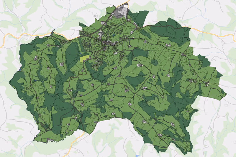 Kartenvorschau des Bodenverbrauchs der KG Münzbach
