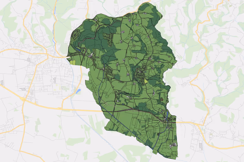Kartenvorschau des Bodenverbrauchs der KG Pergkirchen