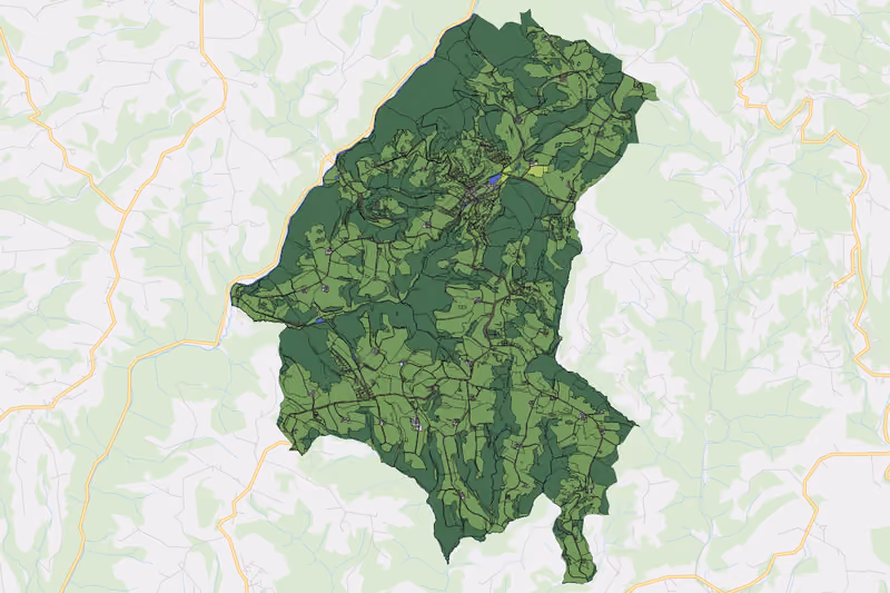 Kartenvorschau des Bodenverbrauchs der KG Rechberg