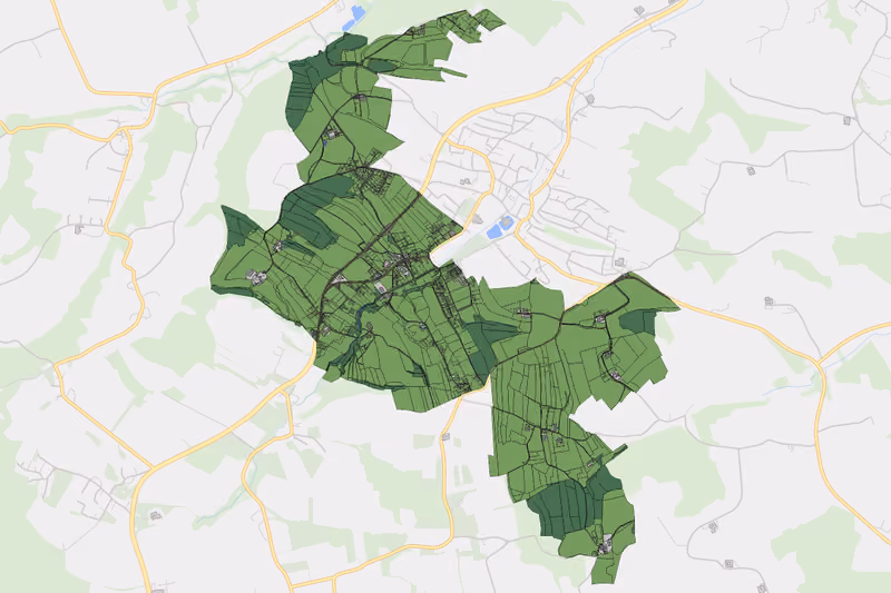 Kartenvorschau des Bodenverbrauchs der KG Enzendorf