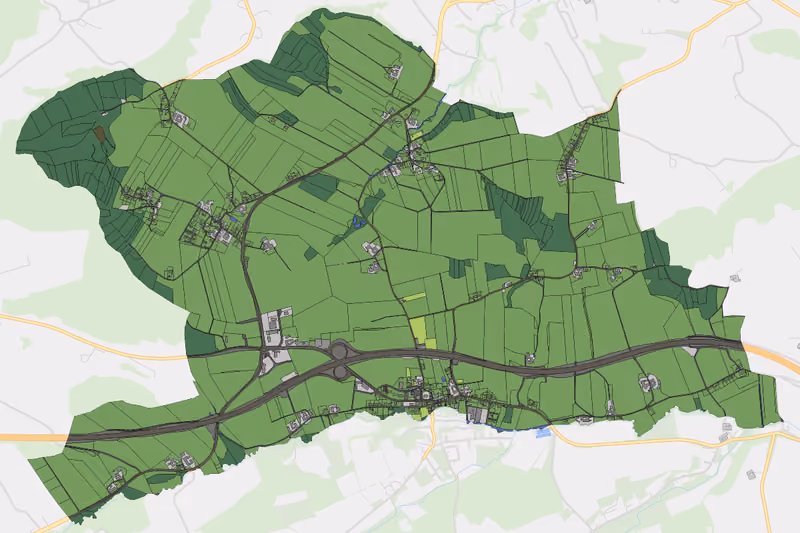 Kartenvorschau des Bodenverbrauchs der KG Meggenhofen