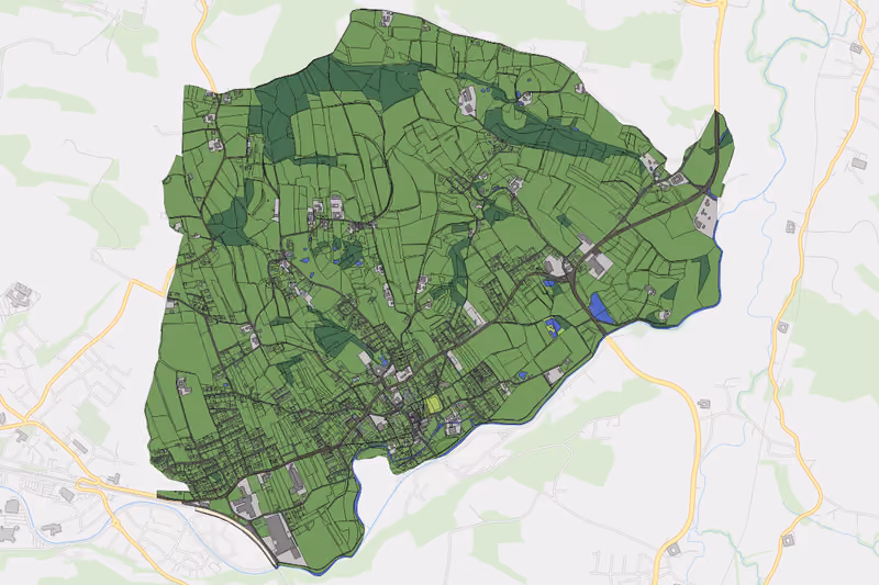 Kartenvorschau des Bodenverbrauchs der KG Wallern
