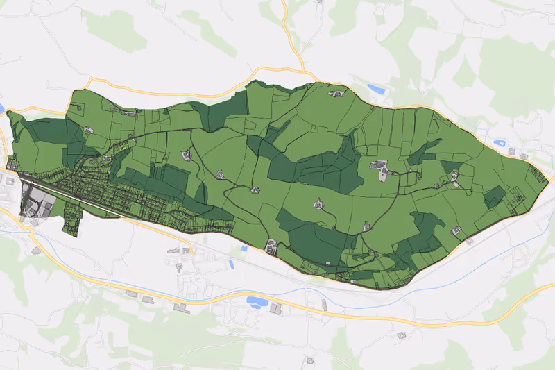 Kartenvorschau des Bodenverbrauchs der KG Weinberg