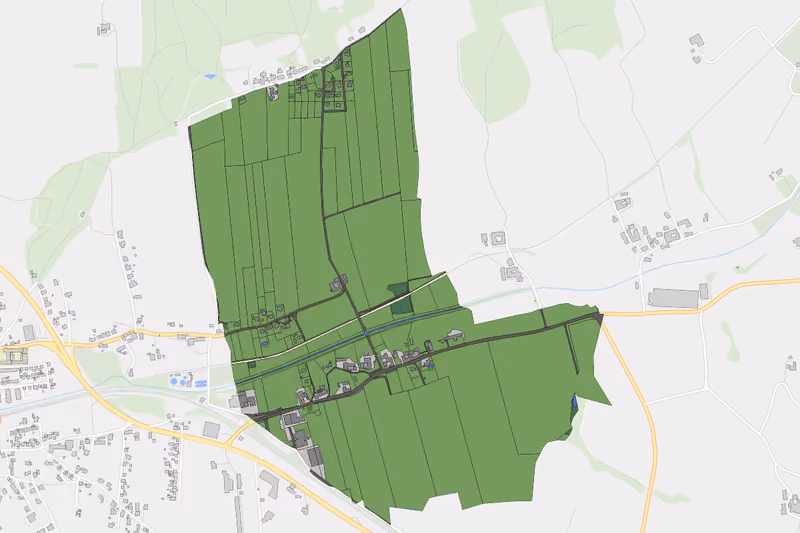 Kartenvorschau des Bodenverbrauchs der KG Widldorf