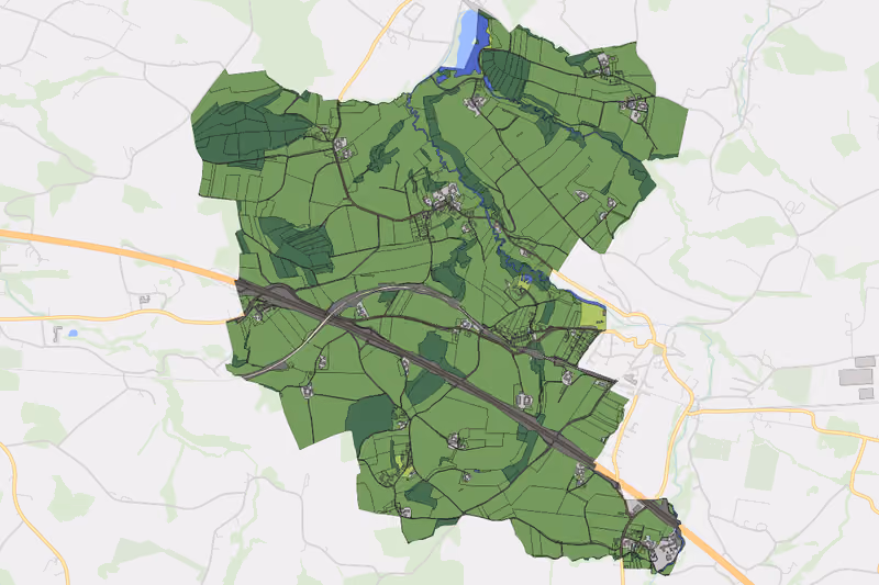 Kartenvorschau des Bodenverbrauchs der KG Feldegg