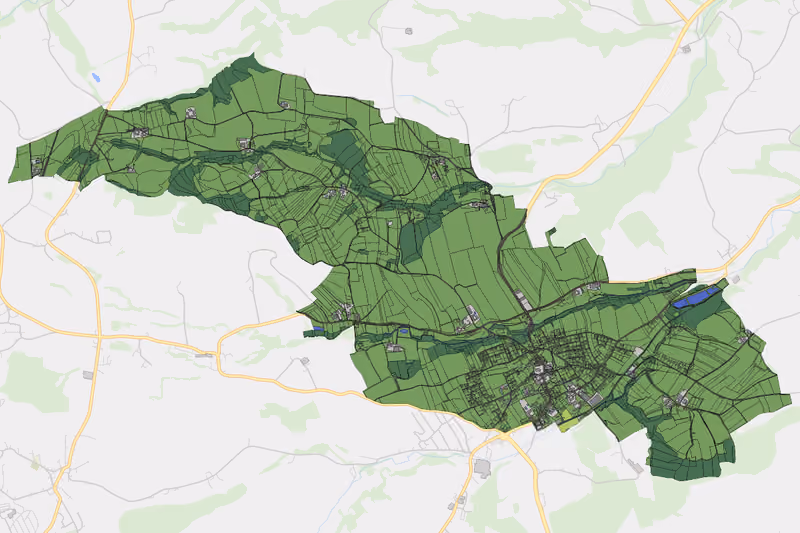 Kartenvorschau des Bodenverbrauchs der KG Gaspoltshofen