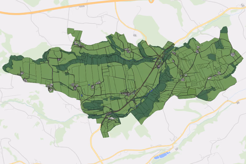 Kartenvorschau des Bodenverbrauchs der KG Höft