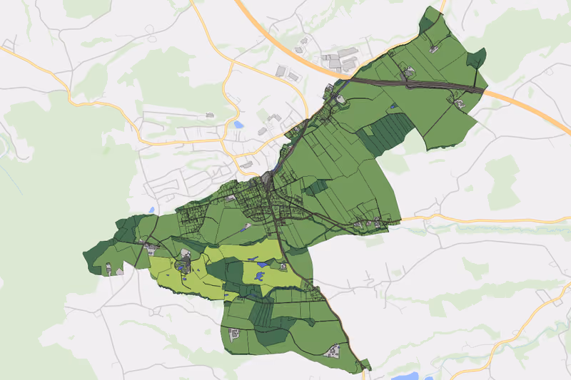Kartenvorschau des Bodenverbrauchs der KG Niedernhaag