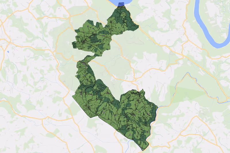 Kartenvorschau des Bodenverbrauchs der KG Königsdorf